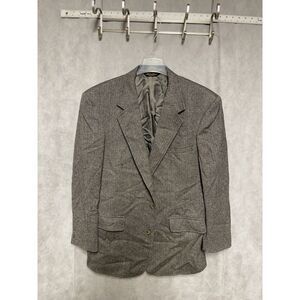 Brooks Brothers Blazer Men 44R Herringbone‎ 2B Wool Flannel Office Coat Luxury